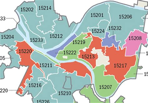 Pittsburgh Area Zip Code Map Time Zones Map