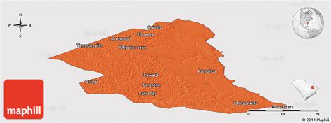 Political Panoramic Map Of Florence County Physical Outside