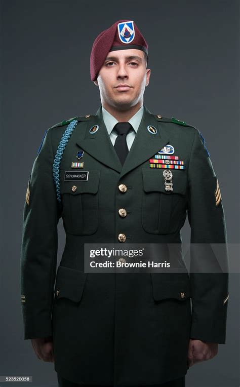 Portrait Of United States Army Airborne Special Forces Soldier In