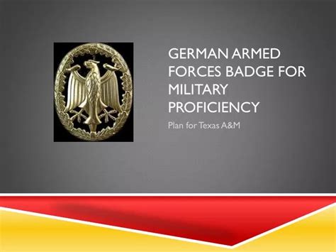 Ppt German Armed Forces Badge For Military Proficiency Powerpoint