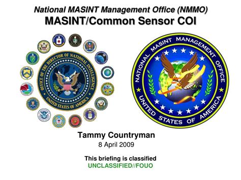 Ppt National Masint Management Office Nmmo Masint Common Sensor Coi