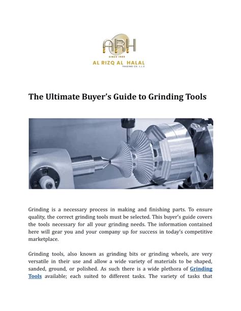 Ppt The Ultimate Buyer S Guide To Grinding Tools Powerpoint Presentation Id 11865304