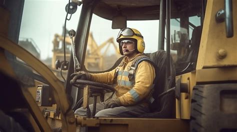 Premium Ai Image Heavy Equipment Operator