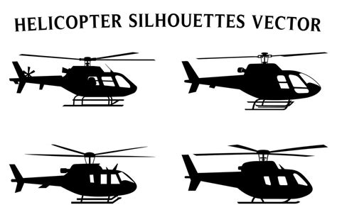 Premium Vector Helicopter Silhouettes Clipart Bundle Different Types Of Military Helicopters