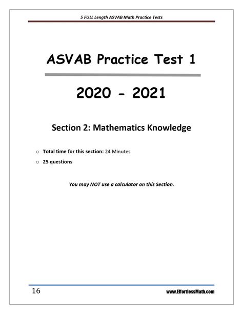 Printable Asvab Practice Test Navy