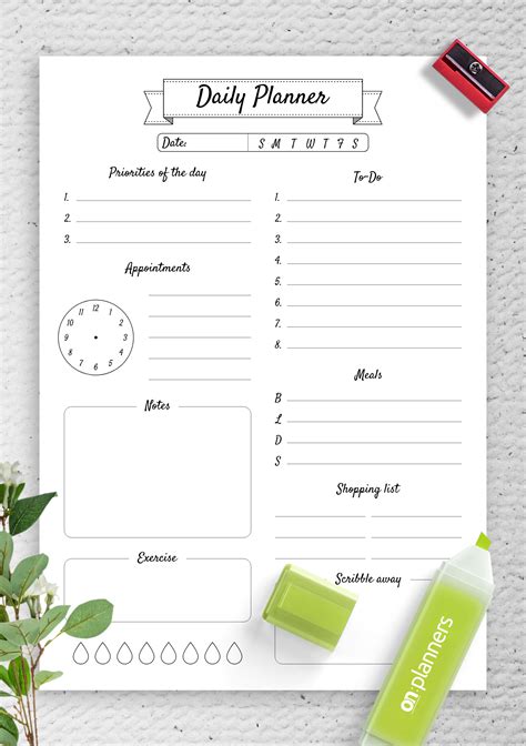 Printable Day Planner Design Your Perfect Day