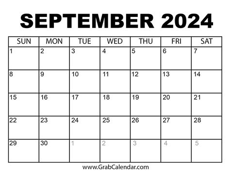 Printable September 2024 Calendar Rebe Valery