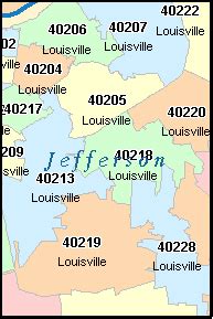 Printable Zip Code Map Louisville Ky Nar Media Kit