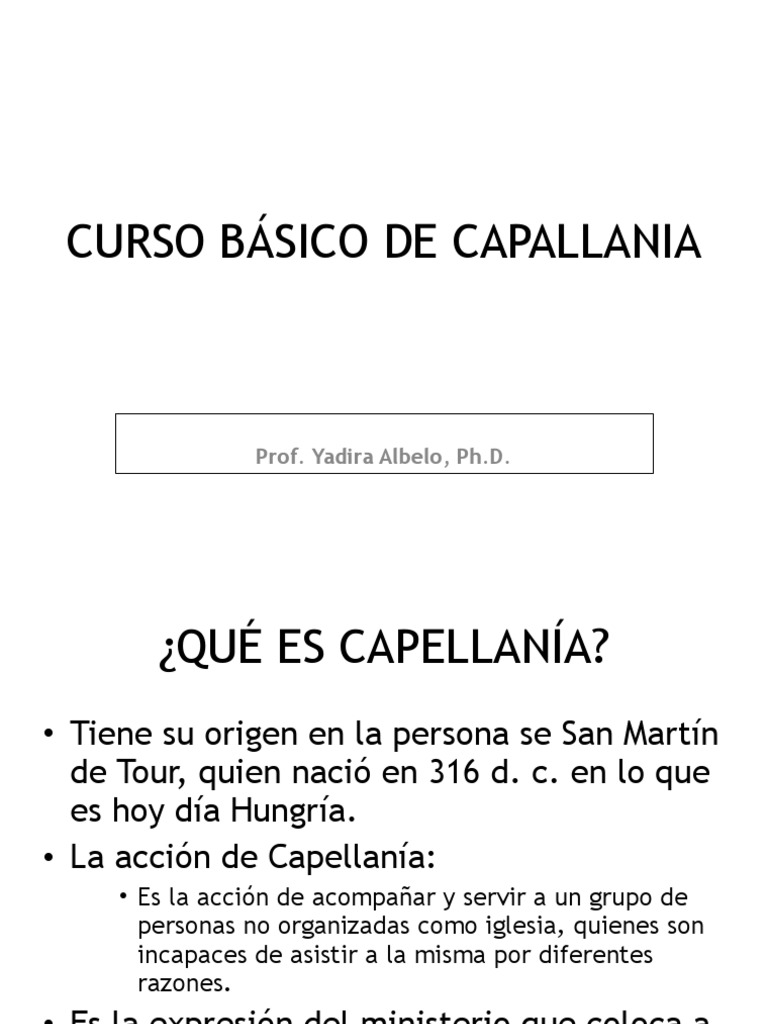 Que Es Un Capellan Pdf