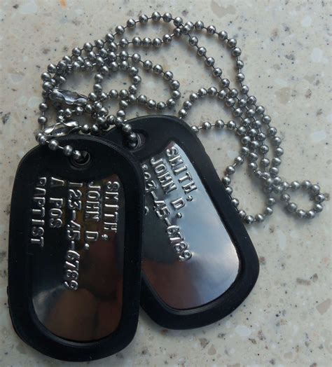 Real Standard Military Tags Set Us Military Tags