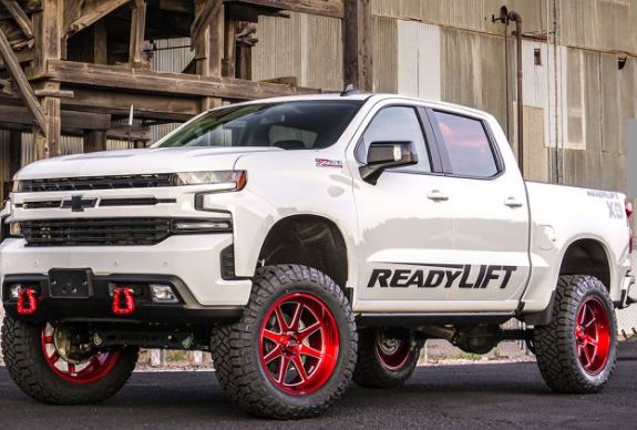 Red Gmc Truck 8 Inch Lift