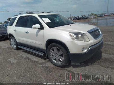 Report 1Gklrned3aj174673 Gmc Acadia 2010 White Unknown Price And