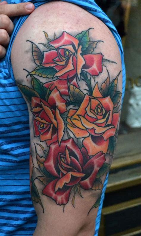 Roses Sleeve All Healed By Diego Tattoonow