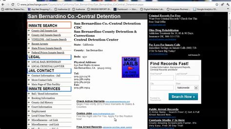 San Bernardino County Inmate Search Jail Lockup Info Youtube