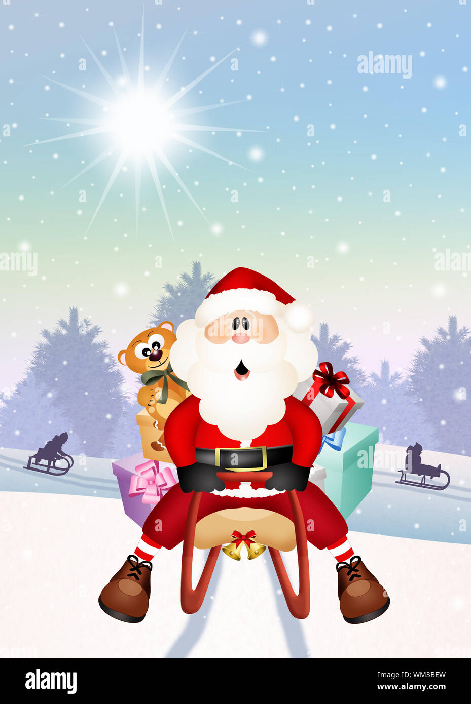 Santa Claus And Sleigh Images