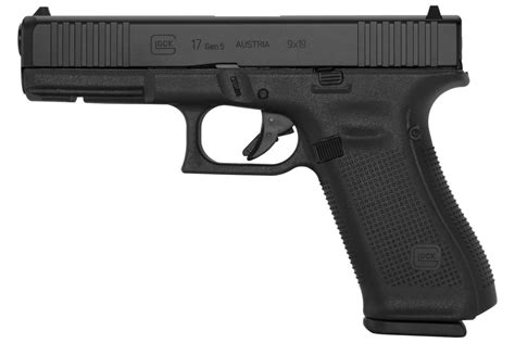 Shop Glock 17 Gen5 9Mm Full Size Pistol With Front Serrations 10 Round Model For Sale Online