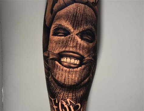 Ski Mask Photo Realism Tattoo By Rene Cristobal At Iron Palm Tattoo In