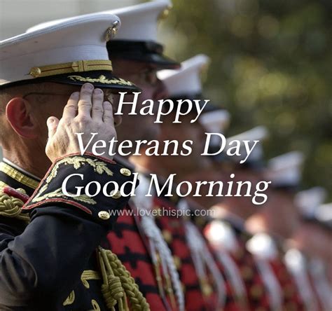 Soldier Salute Happy Veterans Day Good Morning Quote Pictures Photos