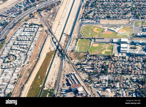 South Gate California Usa Aerial View Of The Old South Gate Train