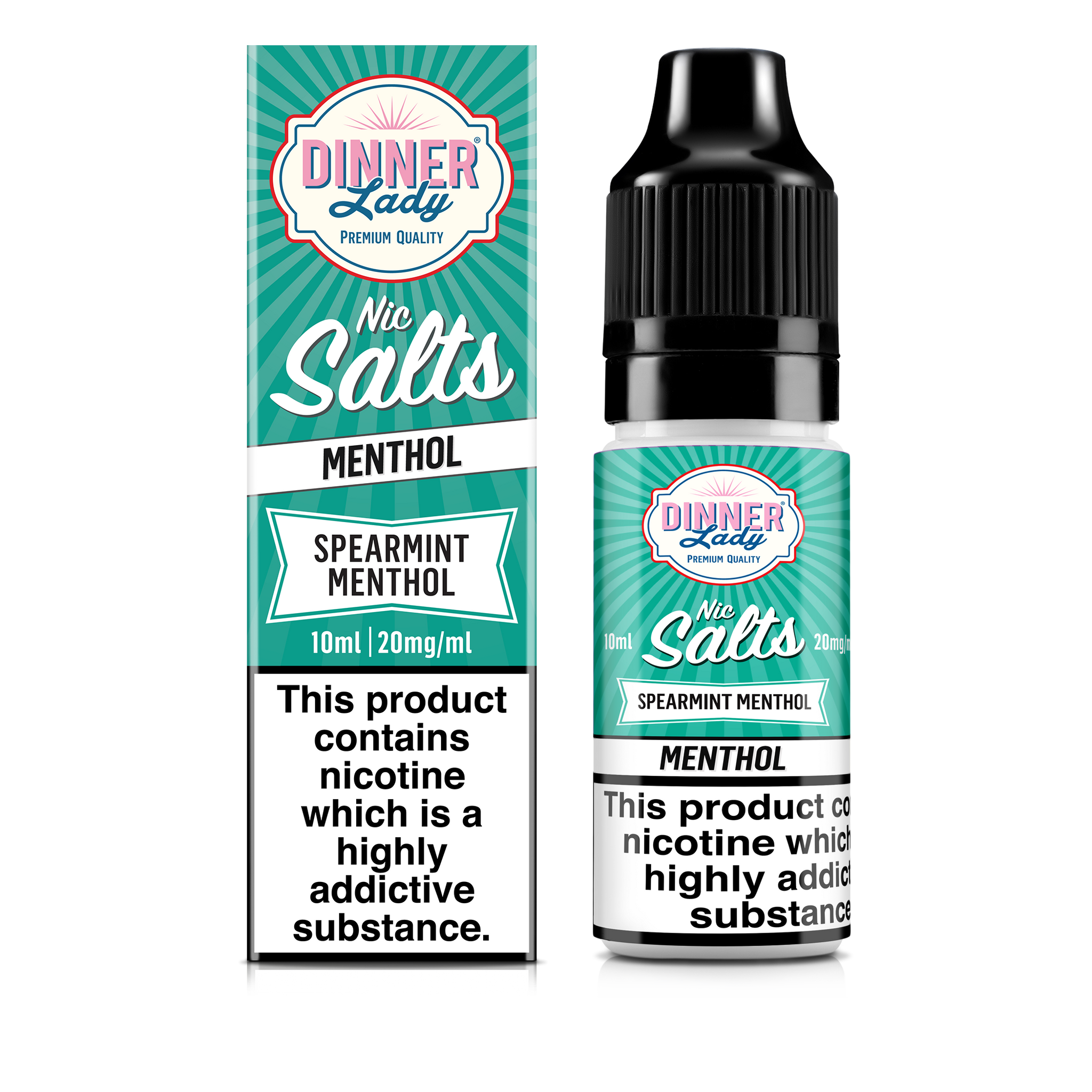 Spearmint Menthol Nic Salts 50 50 10Ml E Liquid Dinner Lady