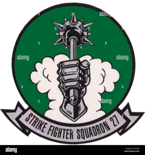 Strike Fighter Squadron 27 Us Navy Insignia C1991 Stock Photo Alamy