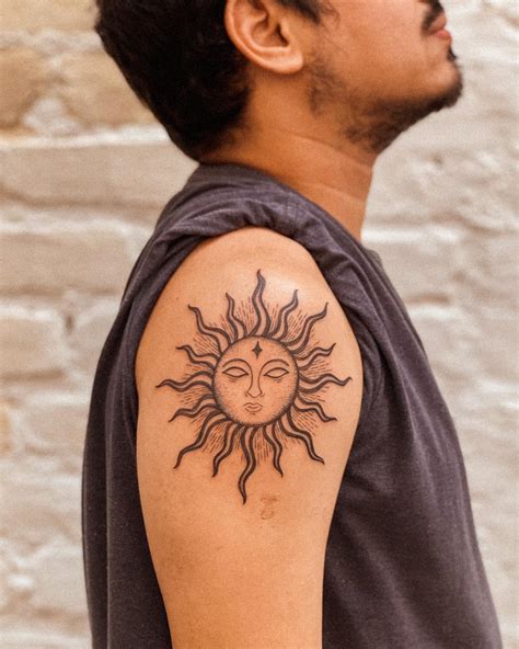 Sun Tattoo Designs For Men