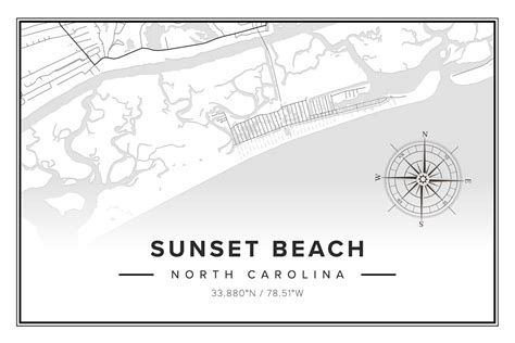 Sunset Beach Map Islands Art Amp Bookstore