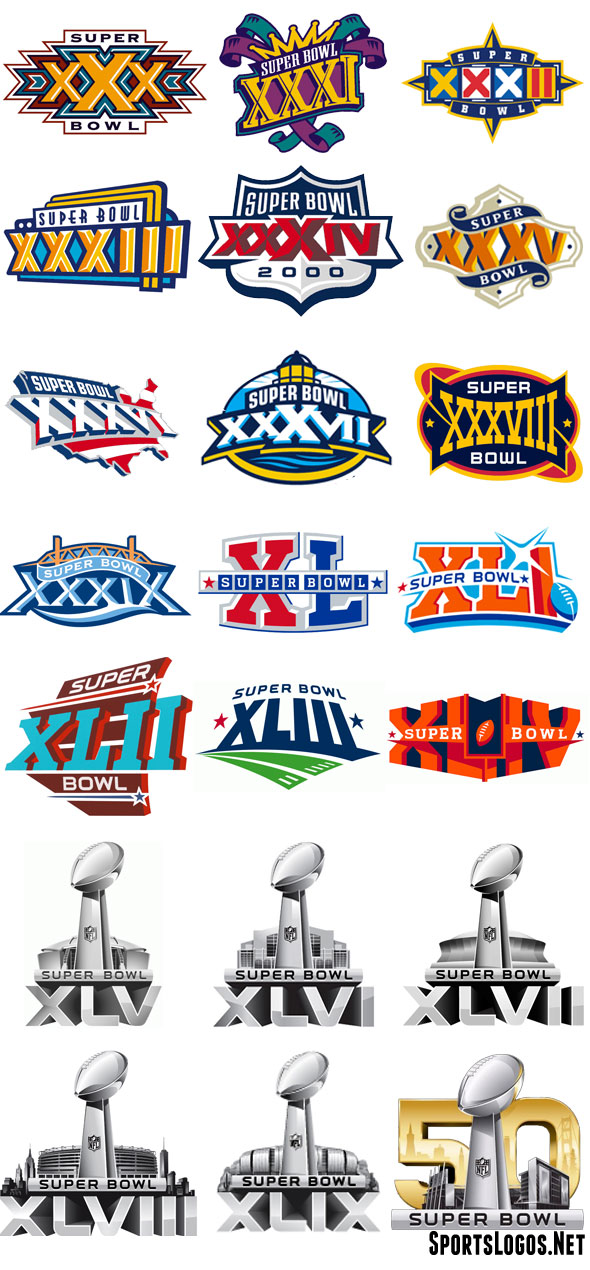 Super Bowl Logos 30 50 Sportslogos Net News