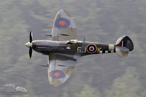 Supermarine Spitfire Airplanes Warbirds Raf Uk War Sky