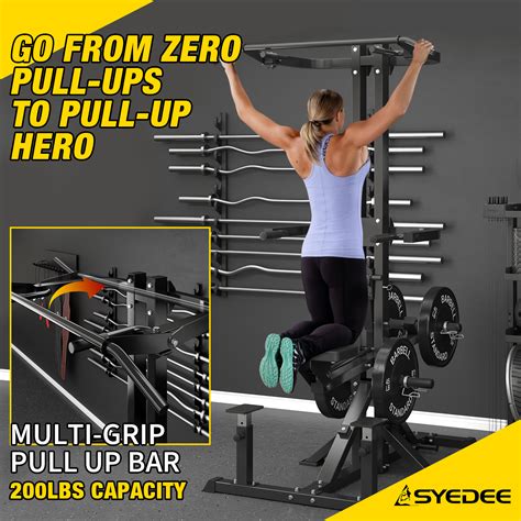 Syedee Assisted Pull Up Dip Machine Plate Loaded Machine With 800Lbs