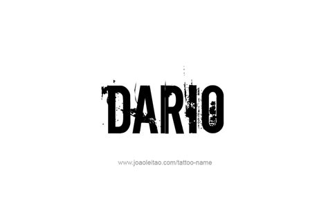 Tattoo For Dario Name