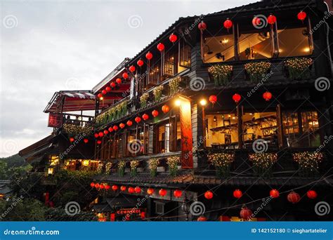 Tea House At Jiufen Old Street In Taipei Taiwan Editorial Image