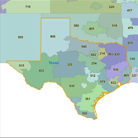 Texas Zip Code Map Including County Maps