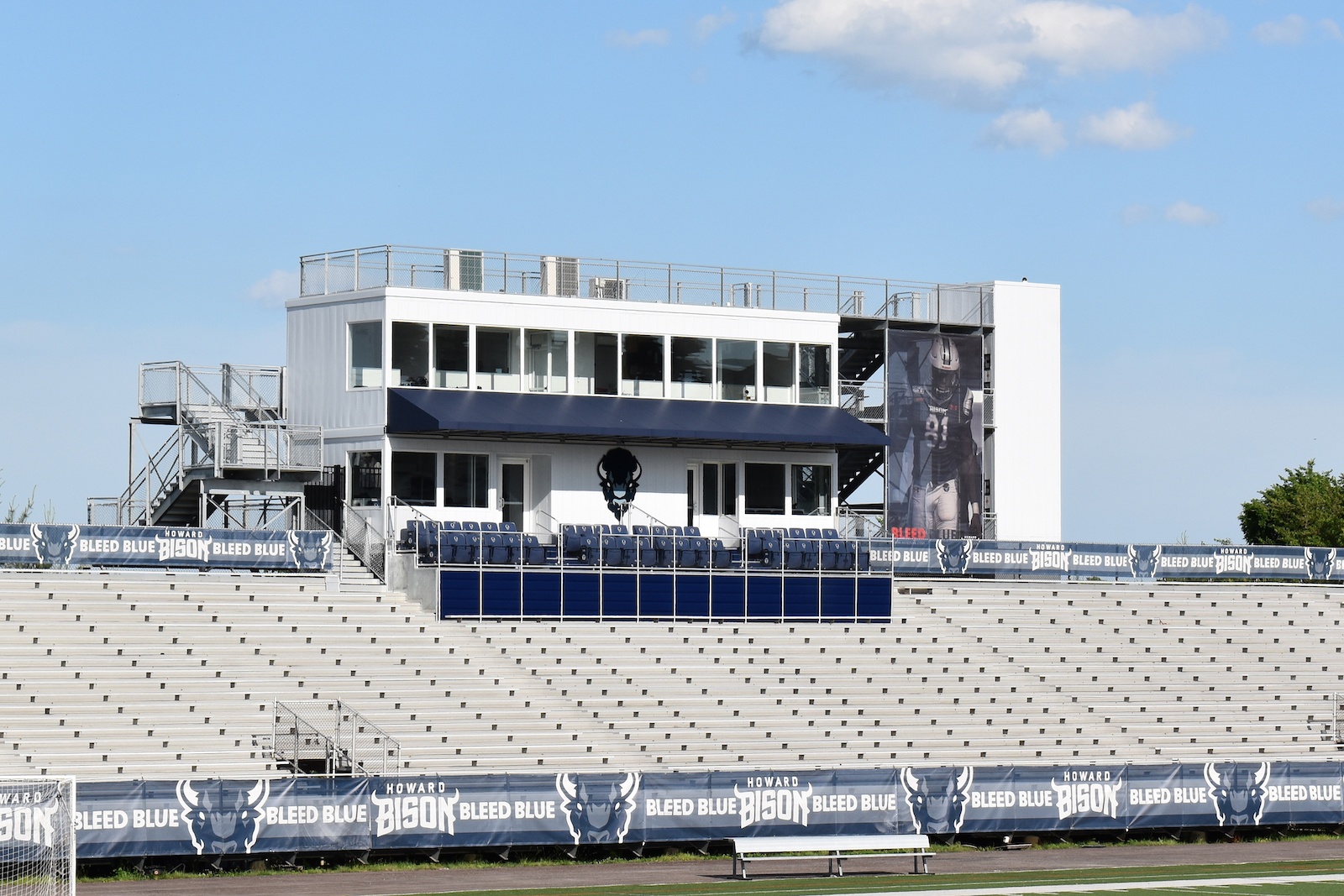 The View From The Press Box At The Stadium On The Campus Of The College