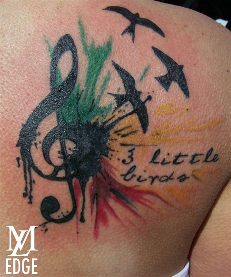 Three Little Birds Tattoo Bob Marley Tattoo Ink Ideas Little