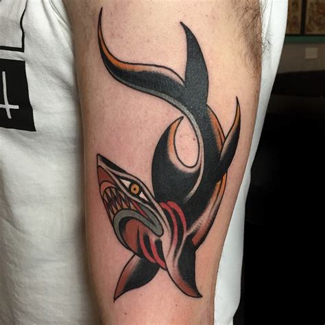 Traditional Shark Tattoo 02 Cloak Amp Dagger London