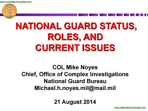 U Fouo National Guard Roles Status And Authorities Presentation