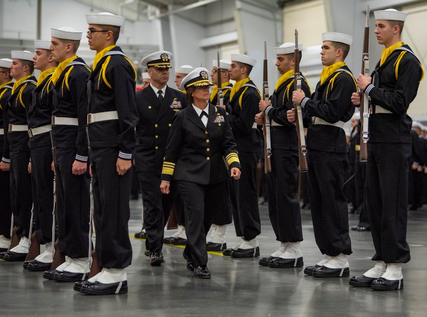 U S 6Th Fleet Commander Reviews Navy Basic Training Graduation U S