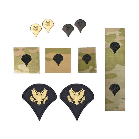 U S Army E4 Specialist Rank Bundle Male Sta Brite Insignia Inc