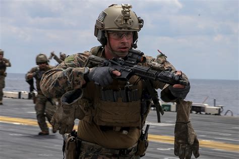 U S Force Recon Marines Assigned To A Maritime Raid Force Aboard Uss