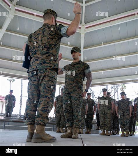 U S Marine Corps Staff Sgt Arturo Mares Center A Staff Secretary