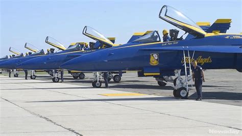 U S Navy Blue Angels Arrive For Bethpage Air Show At Jones Beach Newsday