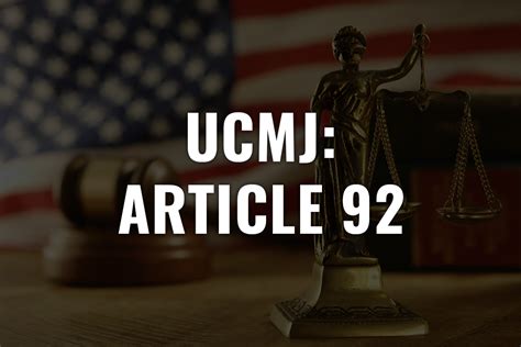 Ucmj Article 92