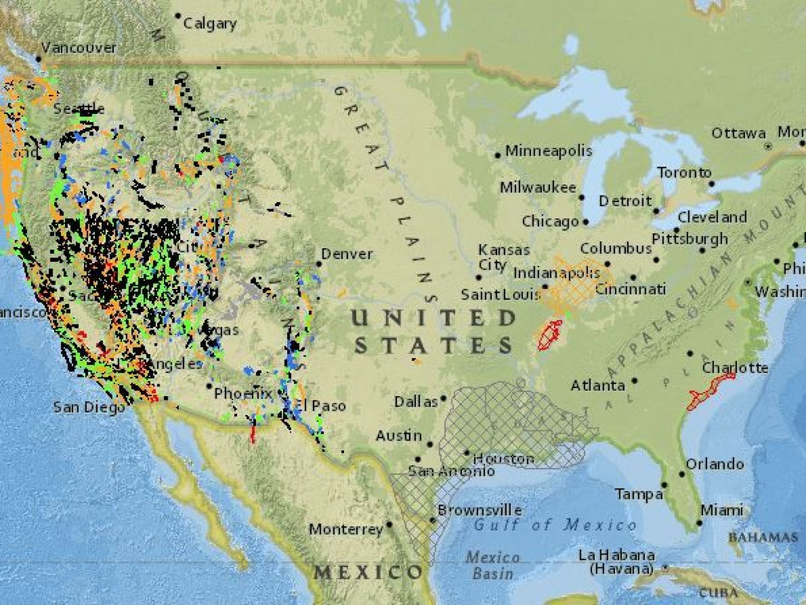 United States Fault Lines Maps 44