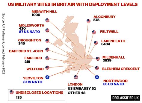 Us Air Force Deployment In Britain Is Third Largest In World