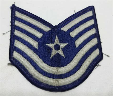 Us Air Force Technical Sergeant Rank Insignia Patch 8 65 Picclick Uk