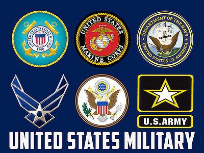 Us Military Branches Army Navy Air Force Usaf Marines Usmc Coast Guard 18X24 537764938