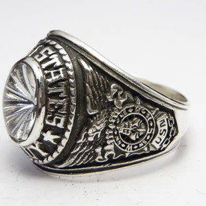 Us Navy Ring Usn Sterling Silver 925 Men Ring Gift Etsy