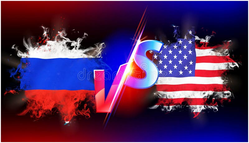 Usa Vs Russia Versus Usa Vs Russia Concept The Vector Image