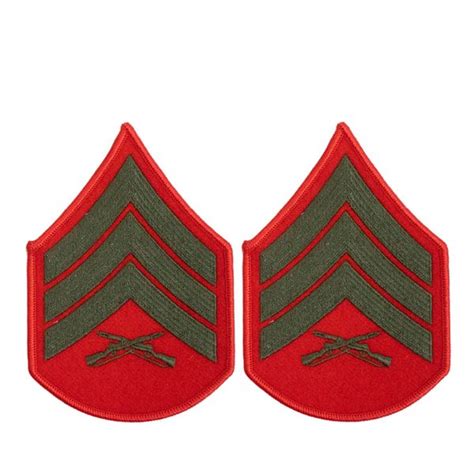 Usmc Marine Corps Chevron Enlisted Rank Sergeant Sgt E5 Military